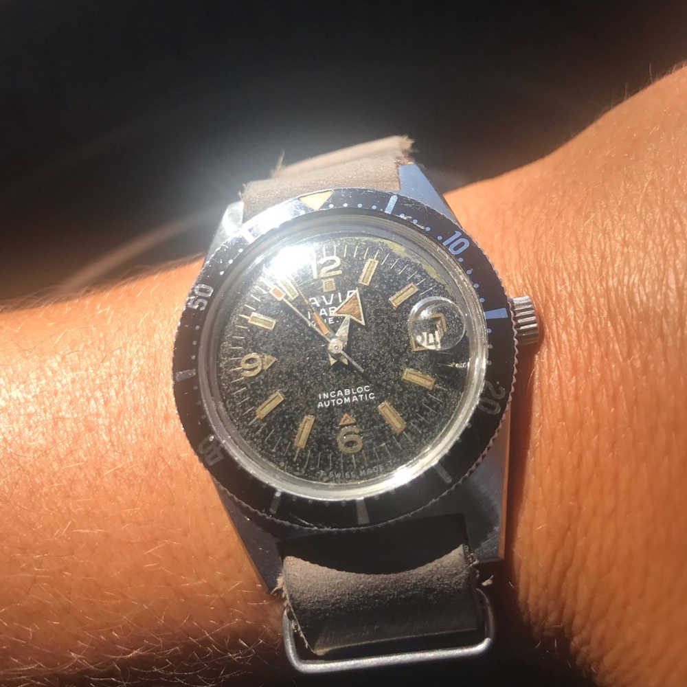 vintage Swiss made 1968 Avia Marino diver watch - Picture 2 of 8
